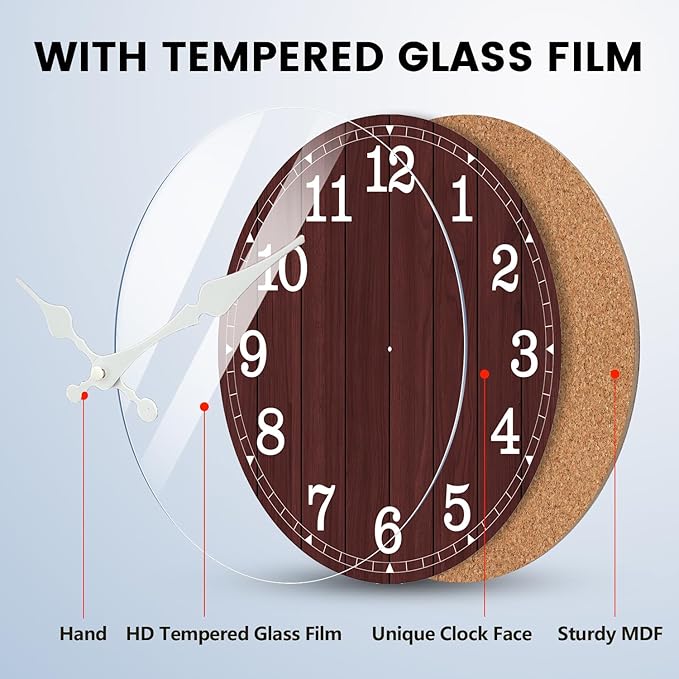 Wall Clock, Modern Wall Clocks Battery Operated, Silent Non Ticking Small