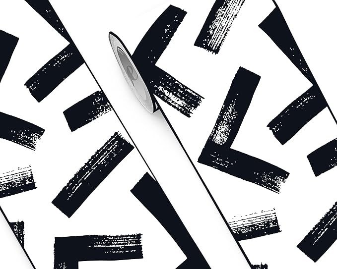 FLFK Black and White Design Wallpaper Border