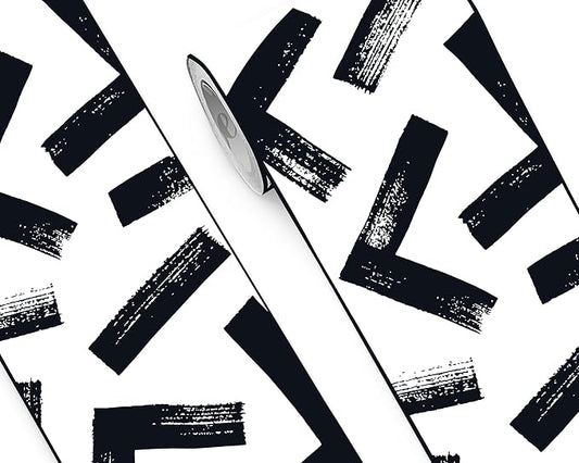 FLFK Black and White Design Wallpaper Border