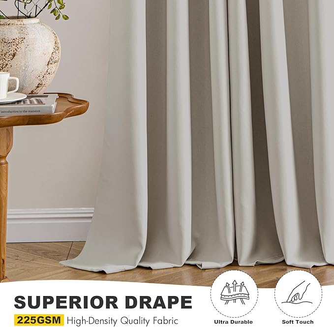 MIULEE Blackout Curtains for Bedroom Living Room 2 Panels, Thermal Insulated