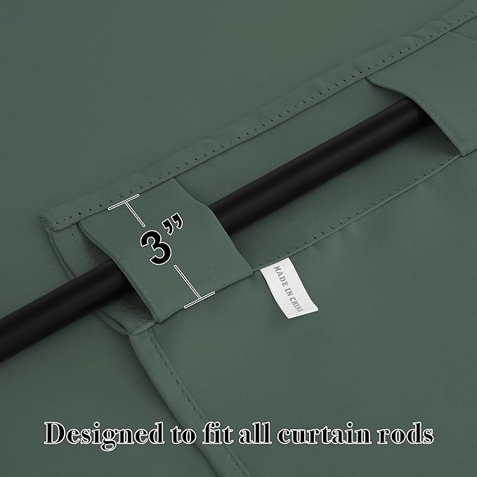RYB HOME Short Blackout Curtains 36 inches Length