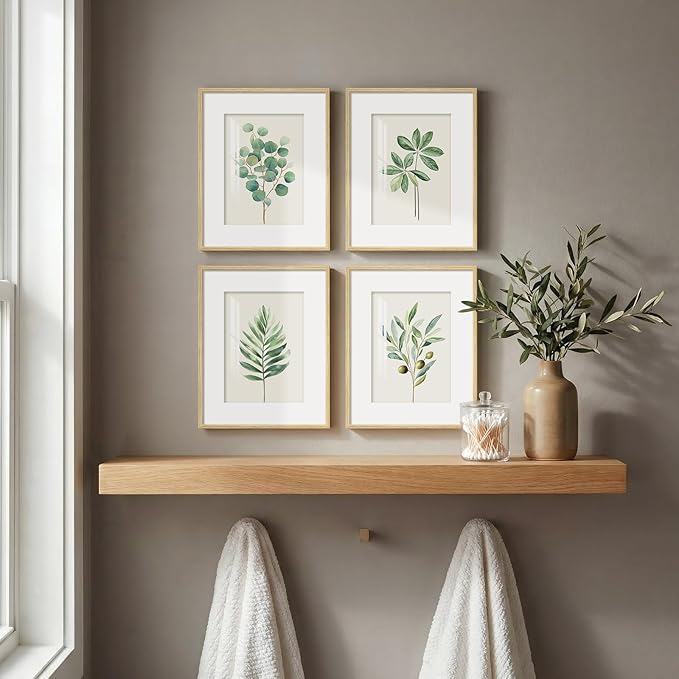 Framed Sage Green Botanical Wall