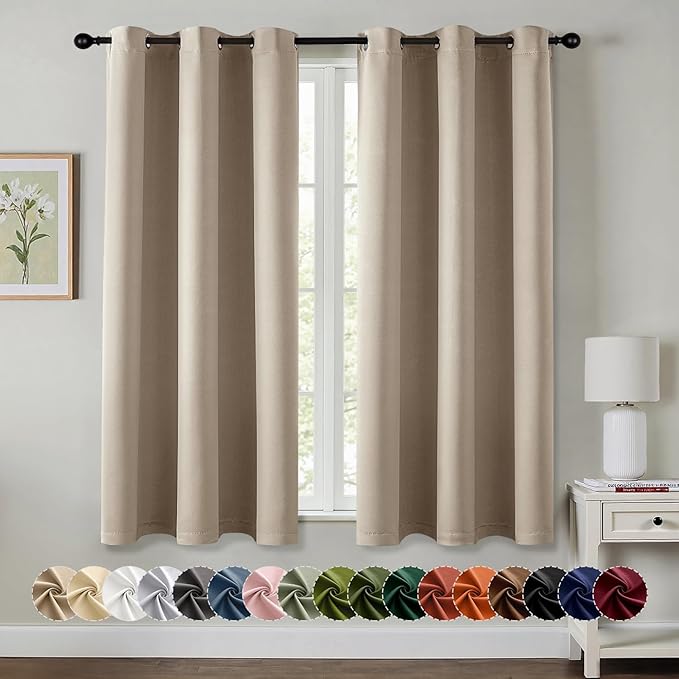MIULEE Blackout Curtains for Bedroom Living Room 2 Panels, Thermal Insulated