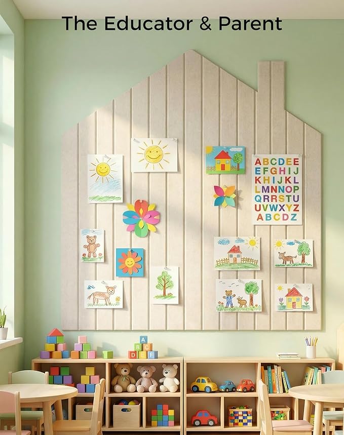 Aothia Felt Bulletin Board Tiles Large 48" x 36" Cork Board Alternative