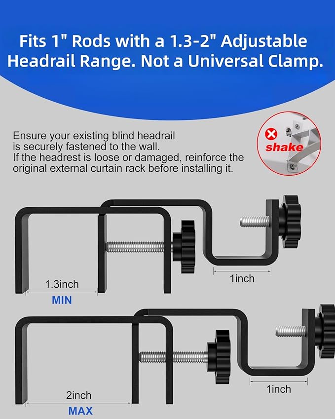 Over-Blinds Curtain Rod Brackets