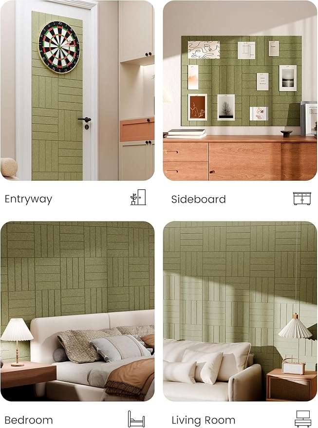 Bumusty Large Cork Board Alternative-48 x 36" Felt Bulletin Board Tiles
