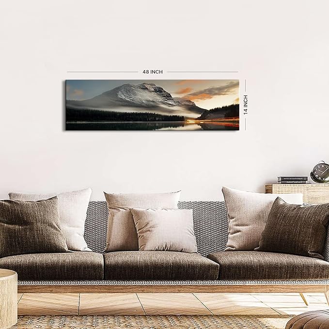 Sunset Mountain Landscape Canvas Wall Art