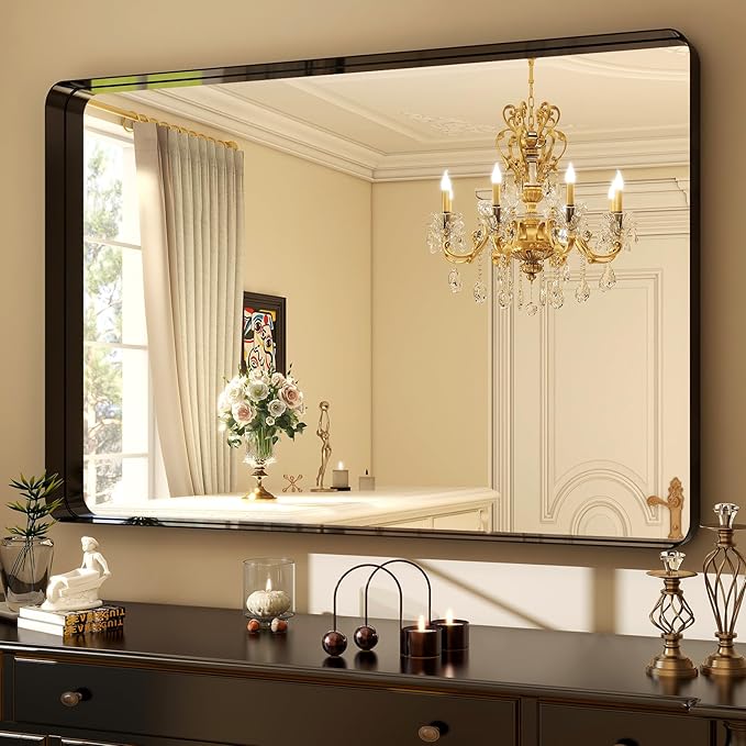 Easly 30"x40" Black Bathroom Mirror