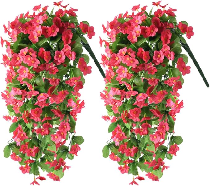 ZFProcess Artificial Fake Hanging Flowers Plants
