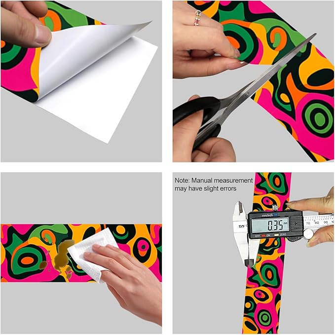 HOMETITUTE Wallpaper Border Peel and Stick Wall Border Colorful Pop Art