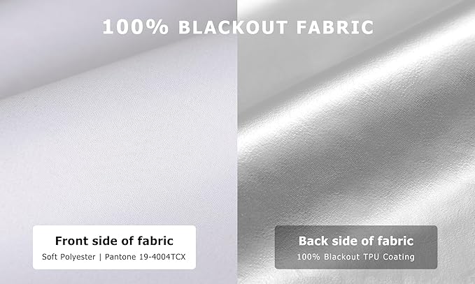 LazBlinds 100% Blackout Roller Shades, No Tools No Drill Cordless Blinds
