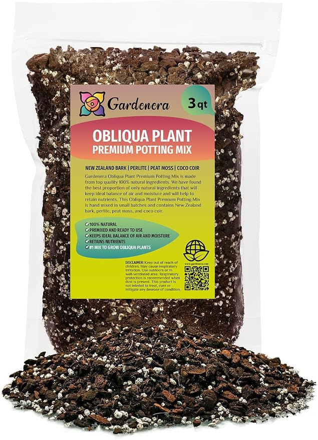 GARDENERA Monstera Obliqua Potting Soil - Enhanced Aeration and Drainage for Optimal Growth by Gardenera - 3 Quart