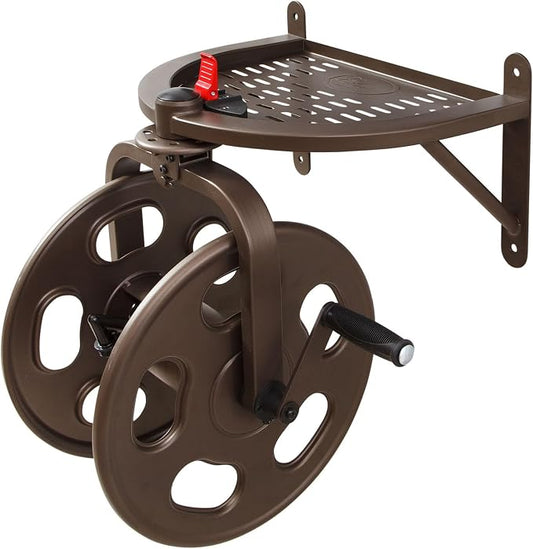 Liberty Garden Navigator Hose Reel, Bronze, with Flip Top