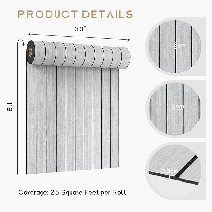 VEELIKE Light Grey Wood Wall Panels Peel and Stick Wood Slat Wall Panel