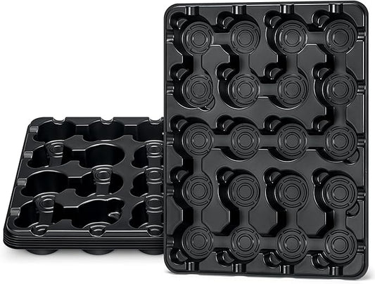 homenote 3 Inch Seed Starting Trays 5 Pack, 20-Cell Seedling Starter Trays for Indoor Outdoor Growing, Plant Starter Germination Trays for Pots Seedlings 3" Opening Compatible Pots