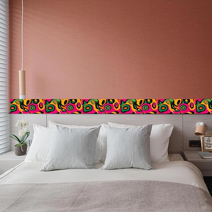 HOMETITUTE Wallpaper Border Peel and Stick Wall Border Colorful Pop Art