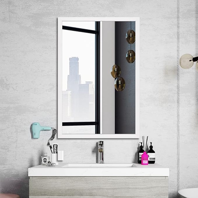 BOMINICA Rectangular Wall Mirror 24” x 36” Bathroom Mirror Framed Wall Mirror