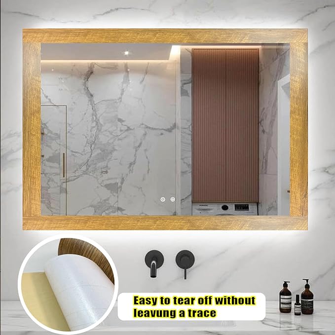 Teemall 10M Black Wood Grain Removable PVC Waterproof Border Wall Decor