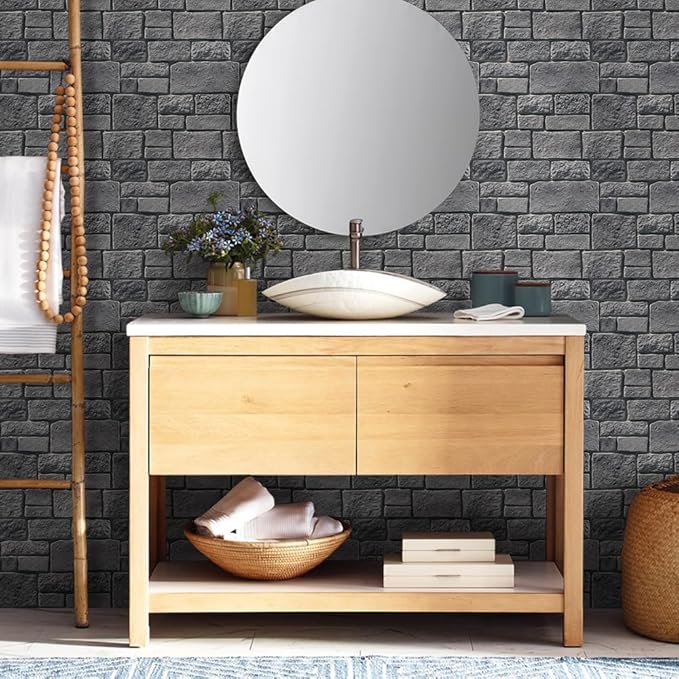 COMSTICKC 3D Wall Panel Peel and Stick, Faux Stone Wall Panel 10 Pcs 12"X12"