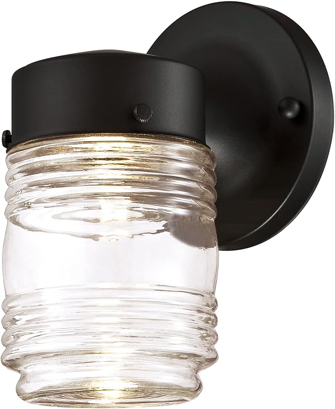 Design House 587246 Jelly Jar Indoor/Outdoor Integrated LED Wall Light