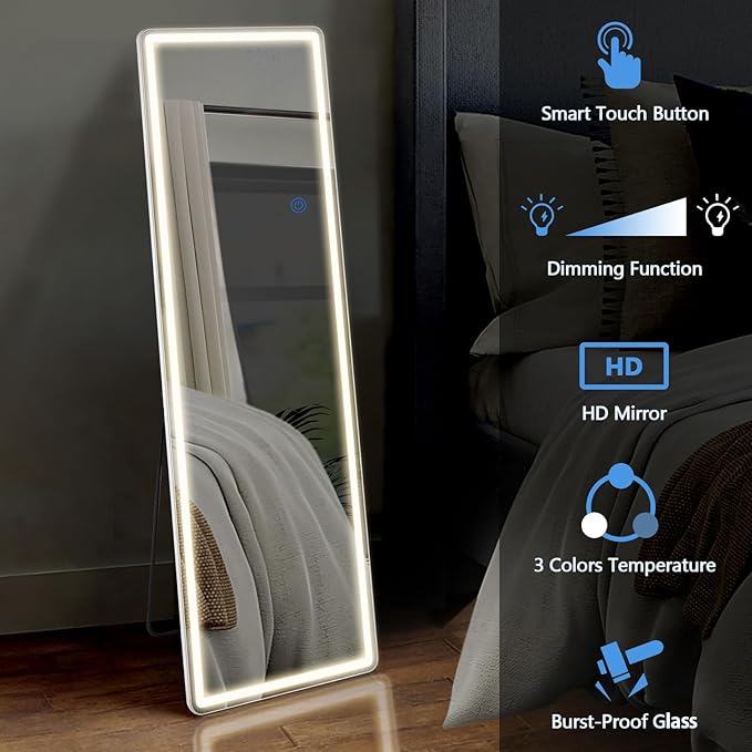 DUMOS 21"×64" LED Full Length Mirror