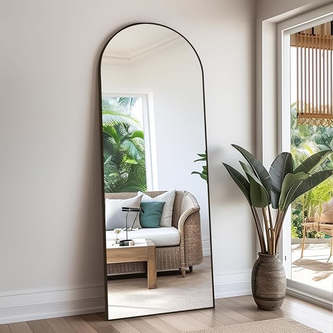 Rowjut Floor Mirror Arched Full Length Mirrors, Mirror Full Length Standing