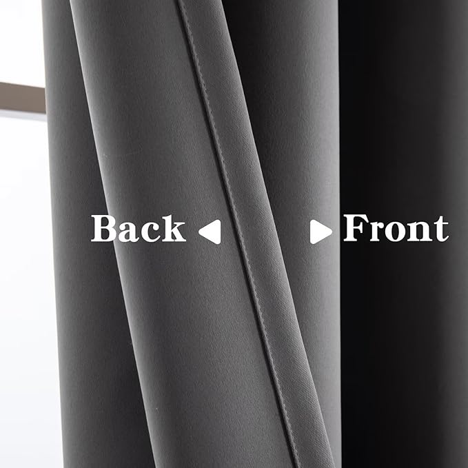 IGEMAEVE Blackout Curtains 90 Inch Length 2 Panels Set, Grommet Energy Saving