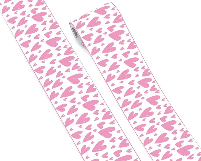 FLFK Pink Heart Wallpaper Border