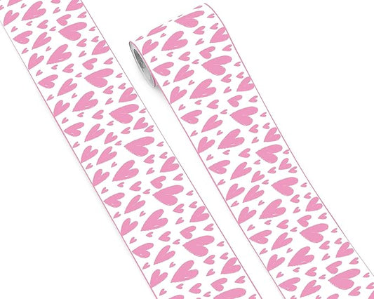 FLFK Pink Heart Wallpaper Border