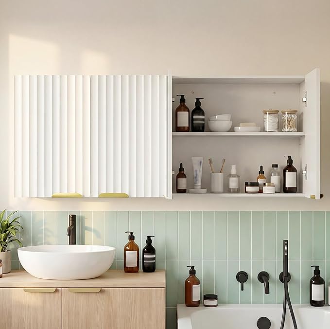 ChooChoo 4 Doors Wall Cabinet Laundry Room, Bathroom Wall Cabinet