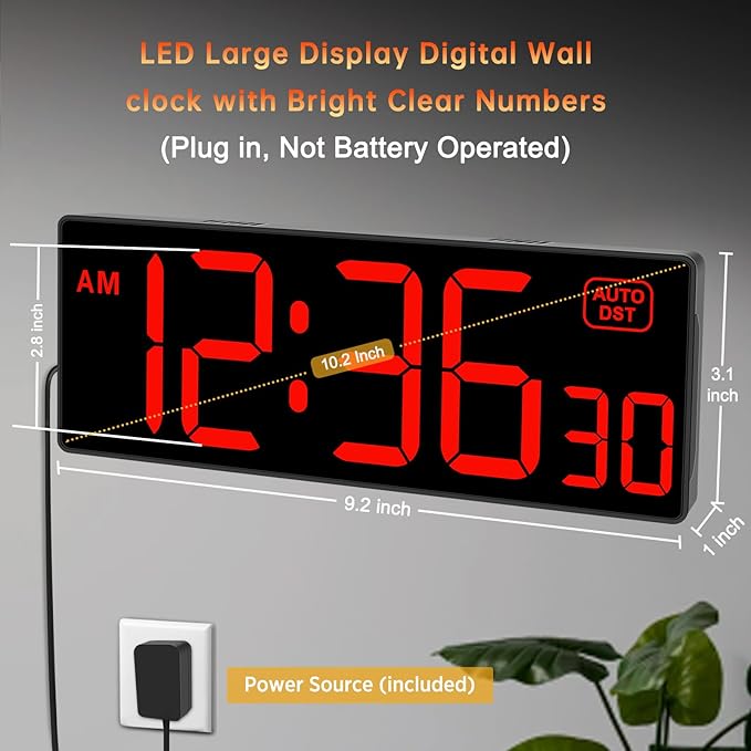 Soobest Digital Wall Clock