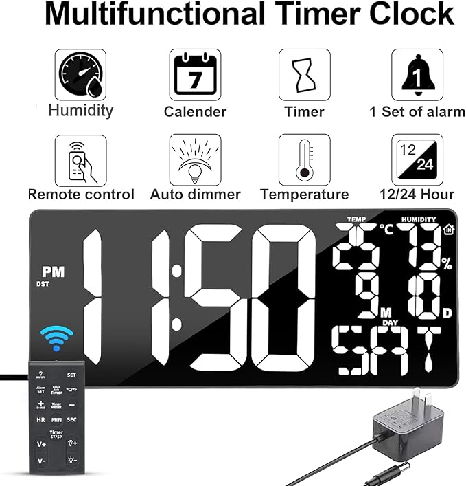 18 Inch Oversized Digital Wall Clock