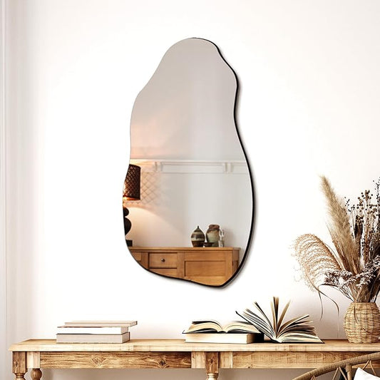 TRAHOME 32'' x 18'' Irregular Asymmetrical Wall Mirror