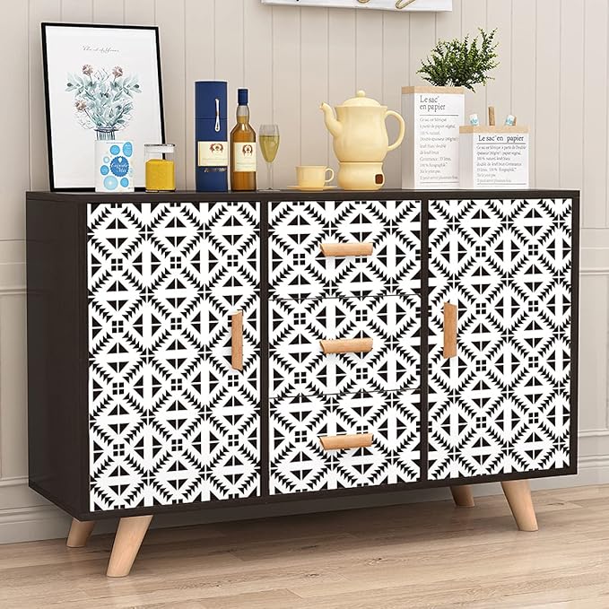 Jeweluck Black and White Peel and Stick Wallpaper Black and White Removable