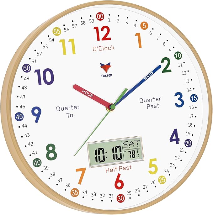 Foxtop Digital and Analog Learning Clock