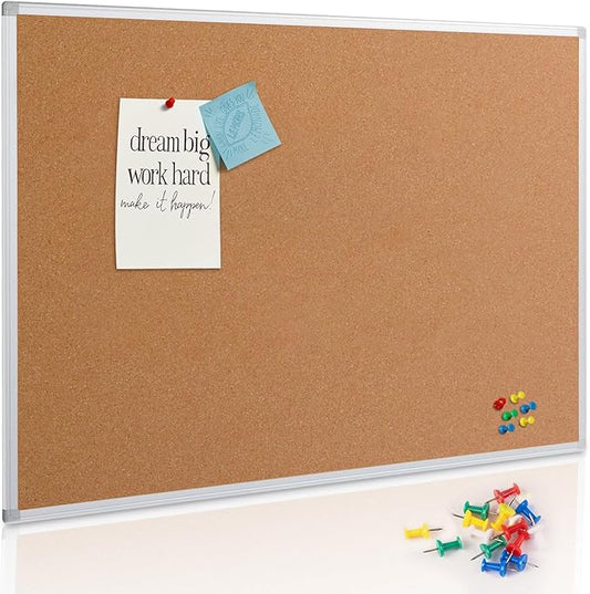 Large Cork Board Bulletin Board 48 x 36, Office Board