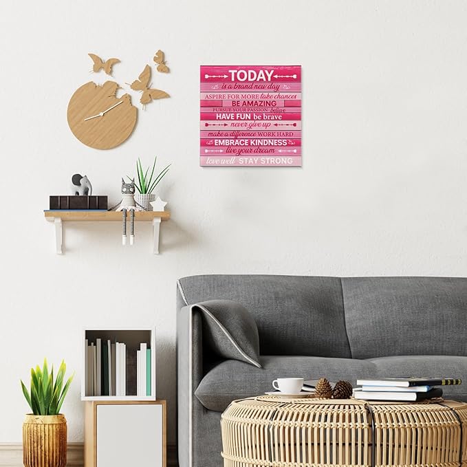 Pink Wall Decor, Inspirational Office Wall Art