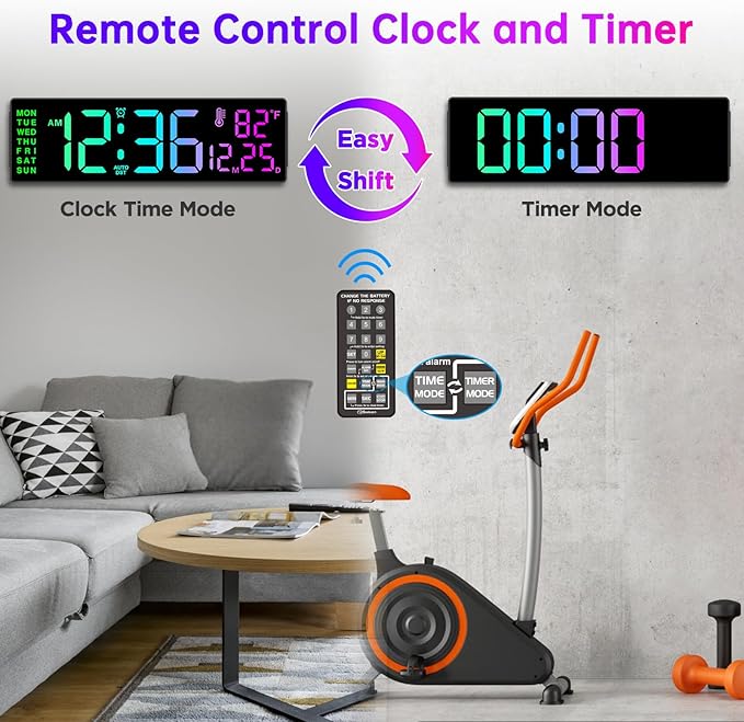 Soobest 14.2" Large Display Digital Wall Clock