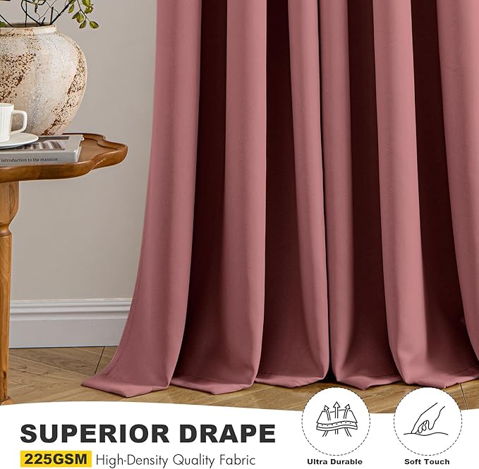 MIULEE Blackout Curtains for Bedroom Living Room 2 Panels, Thermal Insulated