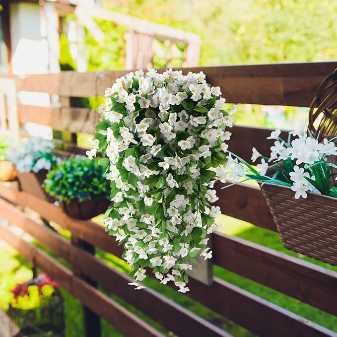 ZFProcess Artificial Fake Hanging Flowers Plants