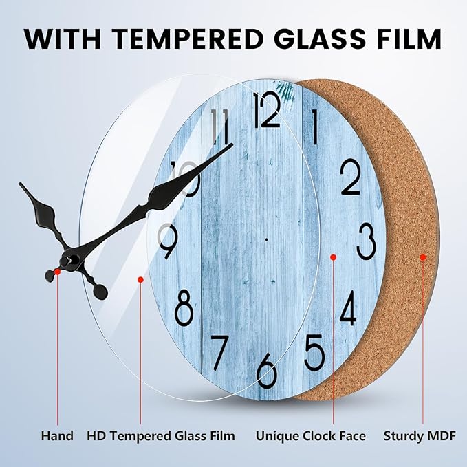 Wall Clock, Modern Wall Clocks Battery Operated, Silent Non Ticking Clock