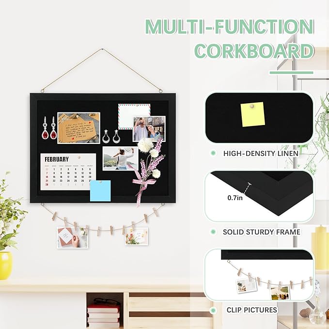 DOLLAR BOSS Black Cork Board