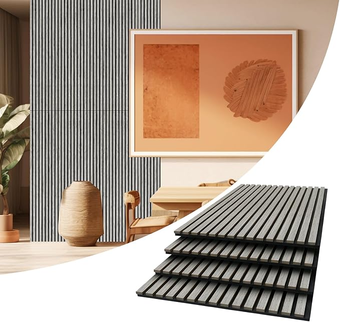 AKUMAX Acoustic Wood Slat Wall Panels-3D Slat Wall Panelling
