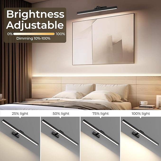 Afyuol Picture Lights for Wall, Battery Operated Picture Light 24in Gallery