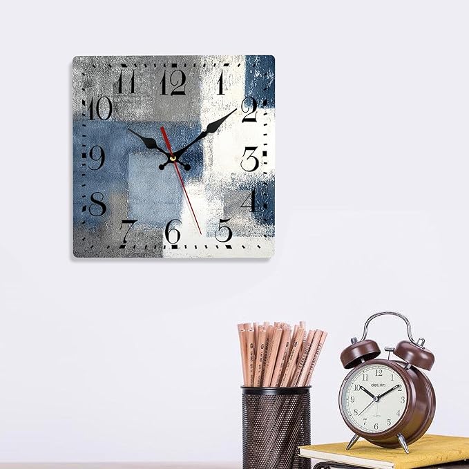 ArtSocket Wooden Wall Clock Silent Non-Ticking, Battery Operated