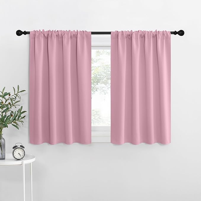 NICETOWN Blackout Curtains for Living Curtains, Rouge Pink, 2 Panels, 29 by 30