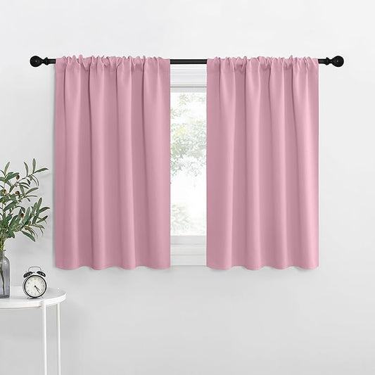 NICETOWN Blackout Curtains for Living Curtains, Rouge Pink, 2 Panels, 29 by 30