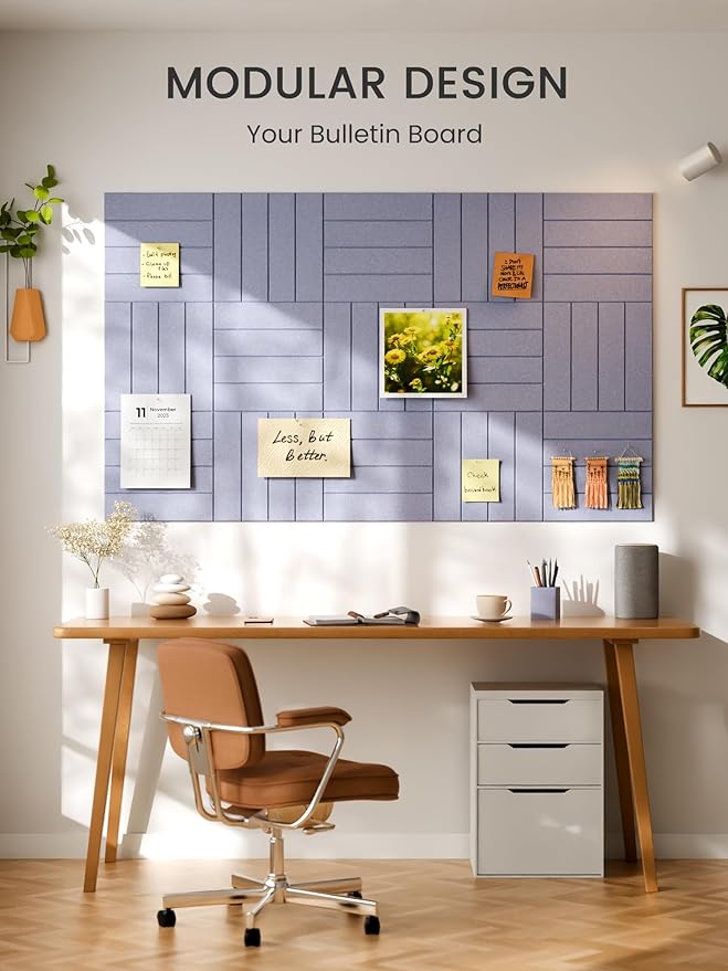 Bumusty Large Cork Board Alternative-36 x 24" Felt Bulletin Board Tiles