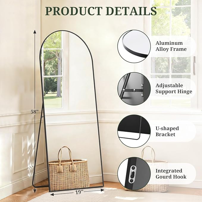 Mirror Full Length 58"x19" Full Body Floor Mirror