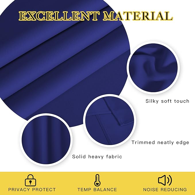 NICETOWN Blackout Curtains 120 inch Length